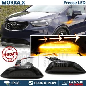 Dynamic LED Side Markers for OPEL MOKKA X | E-Approved Indicators Black Lens, CANbus No Error