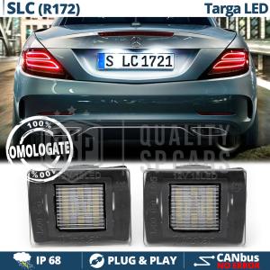 2 LED License Plate Lights for Mercedes SLC R172 | CANbus, Plug & Play | 6500K Cool White