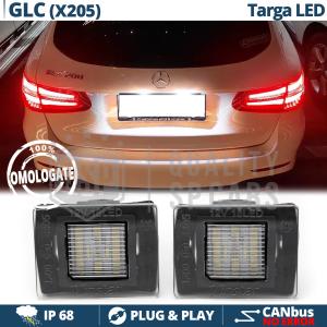 2 LED License Plate Lights for Mercedes GLC X253 | CANbus, Plug & Play | 6500K Cool White