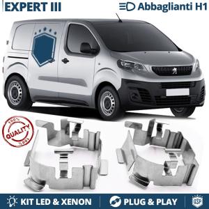 2X Adaptateurs Support Ampoules pour Peugeot Expert 3 Feux de Croisement  pour Installation Kit Led H7