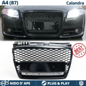 Front GRILLE for AUDI A4 B7 (04-07) | Honeycomb, Glossy Black Tuning Grille