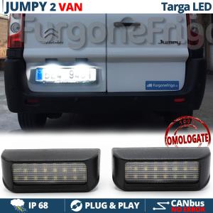 Luces de Matricula LED CANbus para Citroen JUMPY 2 Van | 6500K Luz Blanca, Plug & Play