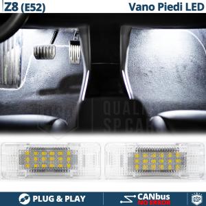 Éclairage de Pieds LED pour BMW Z8 E52 | Lumières avant Plancher BLANC PUR CANbus 