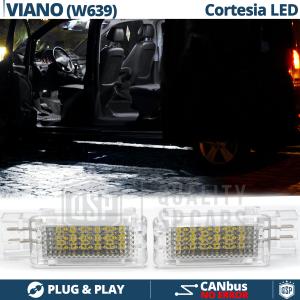 2 LED Höflichkeit Licht für MERCEDES VIANO W639 | Led Deckenleuchten Weißes Eis CANbus