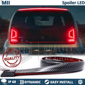 Rear Adhesive LED SPOILER For Seat Mii | Roof SEQUENTIAL LED Strip in Black Carbon Fiber Effect