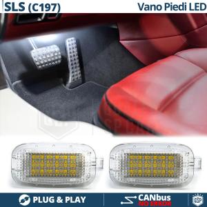 2 Éclairage de Pieds LED pour MERCEDES SLS C197 | Lumières avant Plancher BLANC PUR | CANbus
