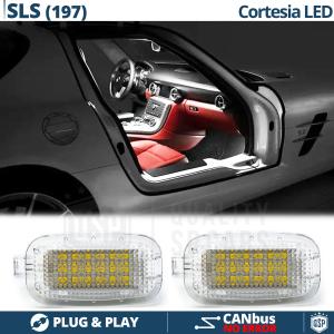 2 Luces de Cortesia LED para MERCEDES SLS C197 | Plafones Debajo Puerta Luz BLANCA | CANbus