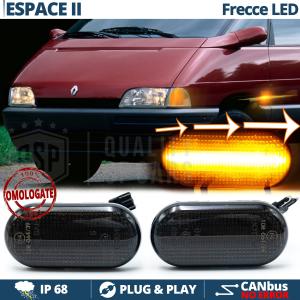 LED Side Markers for Renault ESPACE 2 Sequential Dynamic  Black Smoke Lens, E-Approved, Canbus No Error