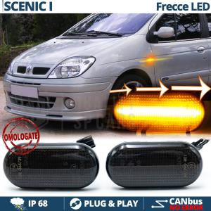 LED Side Markers for Renault SCENIC 1 Sequential Dynamic  Black Smoke Lens, E-Approved, Canbus No Error
