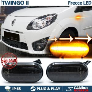 LED Side Markers for Renault TWINGO 2 Sequential Dynamic  Black Smoke Lens, E-Approved, Canbus No Error