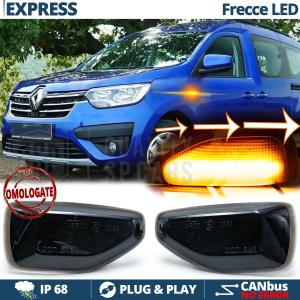 LED Side Markers for Renault EXPRESS, Sequential Dynamic  Black Smoke Lens, E-Approved, Canbus