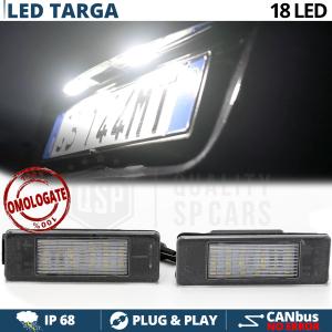 Placchette Luci Targa LED per PEUGEOT 807 Luce Bianca Potente 6500K | Canbus Plug & Play