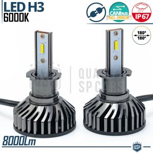 Kit Ampoules LED H3 à Quartz 360° CANBUS