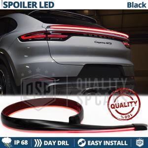 Rear Adhesive LED SPOILER For Porsche Cayenne | Roof LED Strip in Translucent Black
