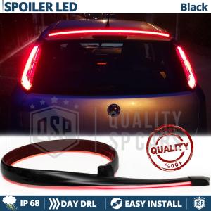 Rear Adhesive LED SPOILER For Fiat Punto | Roof LED Strip in Translucent Black