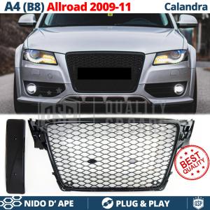 Front GRILLE for AUDI A4 B8 Allroad (09-11) | Honeycomb, Glossy Black