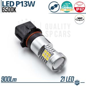 1 Lampadina LED P13W - PSX26W CANbus con Lente 360° | Luce Bianco Ghiaccio 6500K | Plug & Play