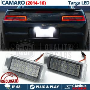 2 LED License Plate Lights for CHEVROLET Camaro 5 FACELIFT | CANbus Error FREE | Ice White Light 6500K