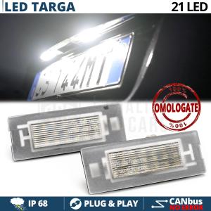 2 Placchette Luci Targa LED Canbus per Fiat, Omologate | Luce Bianca Potente 6500K NO Error
