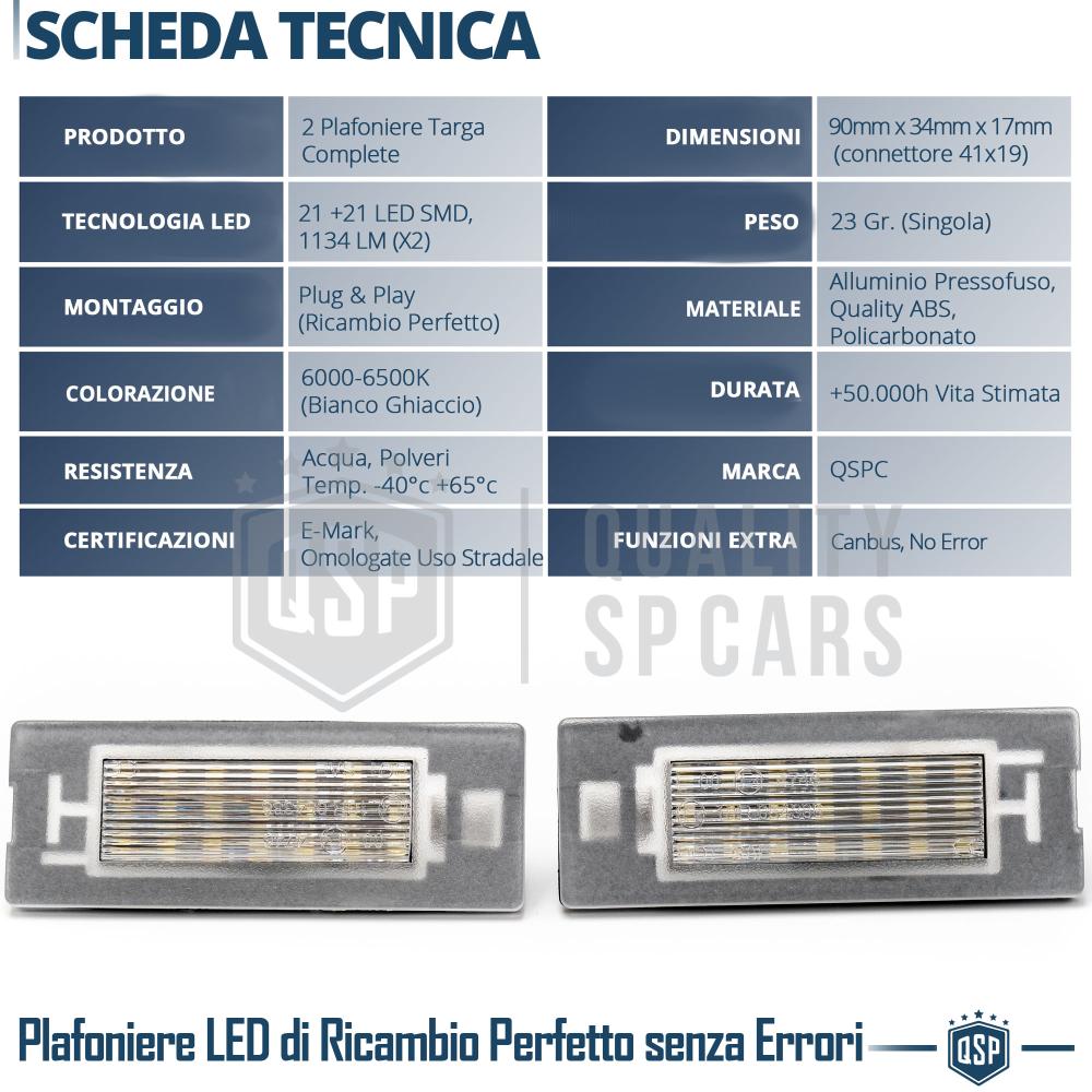 2 Kennzeichen beleuchtung LED Canbus für Fiat PANDA 3 CROSS 319