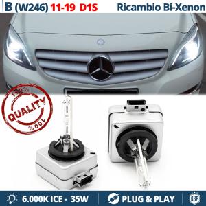 2x Ampoules Bi-Xenon D1S de Rechange pour Mercedes CLASSE B W246 6000K Blanc Pur 35W