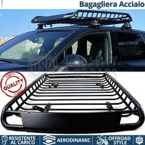 Car Roof Rack Basket Tray FOR PORSCHE Cars | Off Road Black STEEL Luggage CARRIER