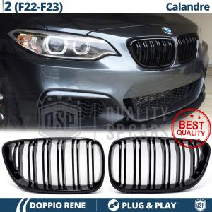 Front GRILLE for BMW 2 Series F22 F23, Double Slats Design | Glossy Black Grill Tuning M