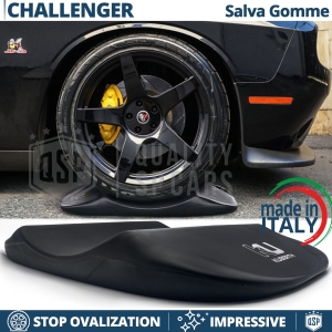 Schwarze Reifenschoner REIFENWIEGE STANDPLATTEN, Für Dodge Challenger | Original Kuberth HERGESTELLT IN ITALIEN