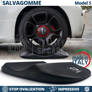 Cuscini SALVA GOMME Neri Per Fiat 124, Antiovalizzanti Ruote | Originali Kuberth MADE IN ITALY