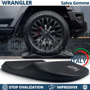Black TIRE CRADLES For Jeep Wrangler, Flat Stop Protector | Original Kuberth MADE IN ITALY