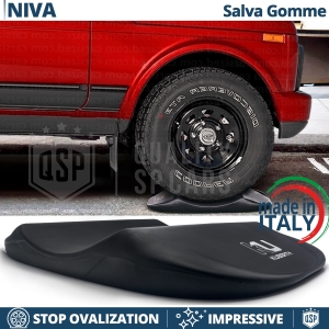 Black TIRE CRADLES For Lada Niva, Flat Stop Protector | Original Kuberth MADE IN ITALY