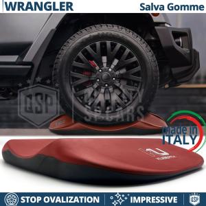 PROTECTORES DE NEUMÁTICOS Rojos para Jeep Wrangler, Anti Deformación | Originales Kuberth HECHO EN ITALIA