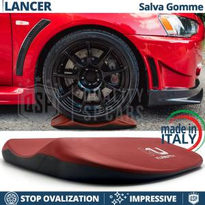Red TIRE CRADLES For Mitsubishi Lancer EVO, Flat Stop Protector | Original Kuberth MADE IN ITALY