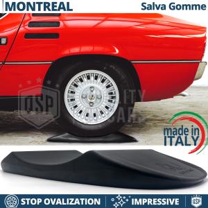 Black TIRE CRADLES Flat Stop Protector, for Alfa Montreal | Original Kuberth MADE IN ITALY