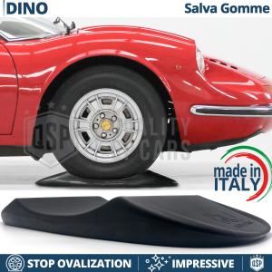 Black TIRE CRADLES Flat Stop Protector, for Ferrari Dino GTS | Original Kuberth MADE IN ITALY