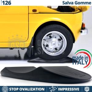Schwarze Reifenschoner REIFENWIEGE STANDPLATTEN Für Fiat 126 | Original Kuberth HERGESTELLT IN ITALIEN