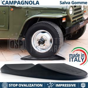 Black TIRE CRADLES Flat Stop Protector, for Fiat Campagnola | Original Kuberth MADE IN ITALY