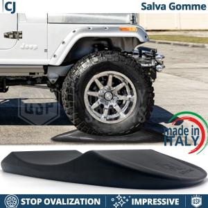 Schwarze Reifenschoner REIFENWIEGE STANDPLATTEN Für Jeep Willys CJ | Original Kuberth HERGESTELLT IN ITALIEN