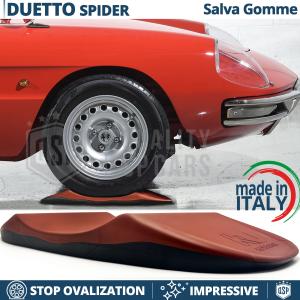 Red TIRE CRADLES Flat Stop Protector, for Alfa Duetto Spider | Original Kuberth MADE IN ITALY