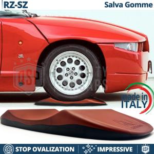 Red TIRE CRADLES Flat Stop Protector, for Alfa RZ-SZ | Original Kuberth MADE IN ITALY