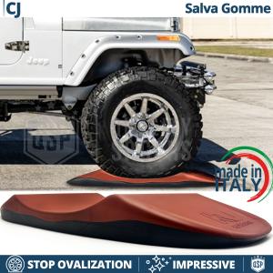 Cuscini SALVA GOMME Anti-ovalizzanti Rossi, per Jeep Willys CJ | Originali Kuberth MADE IN ITALY