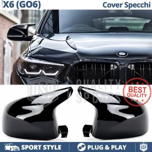Side MIRROR CAPS for Bmw X6 G06, Glossy Black Thick Replacement Covers | Lifetime Warranty