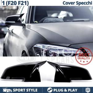 Side MIRROR CAPS for Bmw 1 Series F20 F21 (11-15), Glossy Black Rigid Covers | Lifetime Warranty