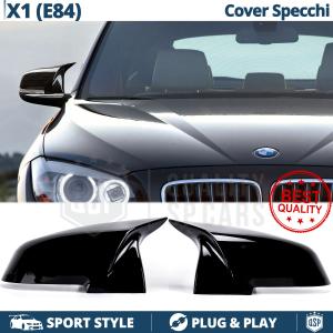Side MIRROR CAPS for Bmw X1 (E84), Glossy Black Rigid Thick Covers | Lifetime Warranty