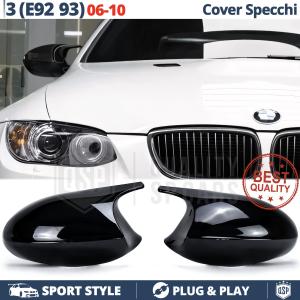 Side MIRROR CAPS for Bmw 3 Series E92 E93 (06-10) | Glossy Black Thick Covers | Lifetime Warranty