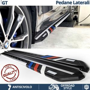 2 Car SIDE STEPS Running Boards for BMW 3 GT, 5 GT, 6 GT Series, in Aluminum + PVC Inserts M Style