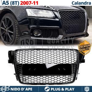 Front GRILLE for Audi A5 8T, S5 (07-11), HONEYCOMB Grille Gloss Black | Tuning Style rs