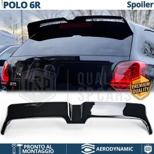 Rear SPOILER for VW POLO 5 6R, 6C, Aerodynamic Trunk Boot Spoiler Glossy BLACK in ABS Tuning