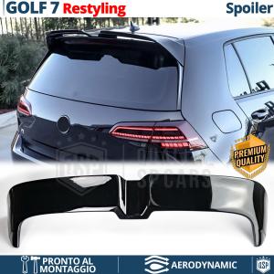 Rear SPOILER for VW GOLF 7 17-19, Aerodynamic Trunk Boot Spoiler Glossy BLACK in ABS Tuning
