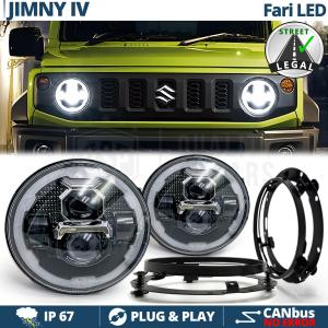 PHARES LED + Supports pour SUZUKI JIMNY 4, Lumière Blanche 6500K, Angel Eyes | APPROUVÉ